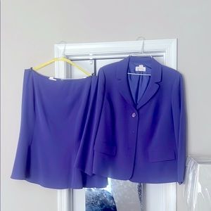 Elegant Purple Skirt Suit Set